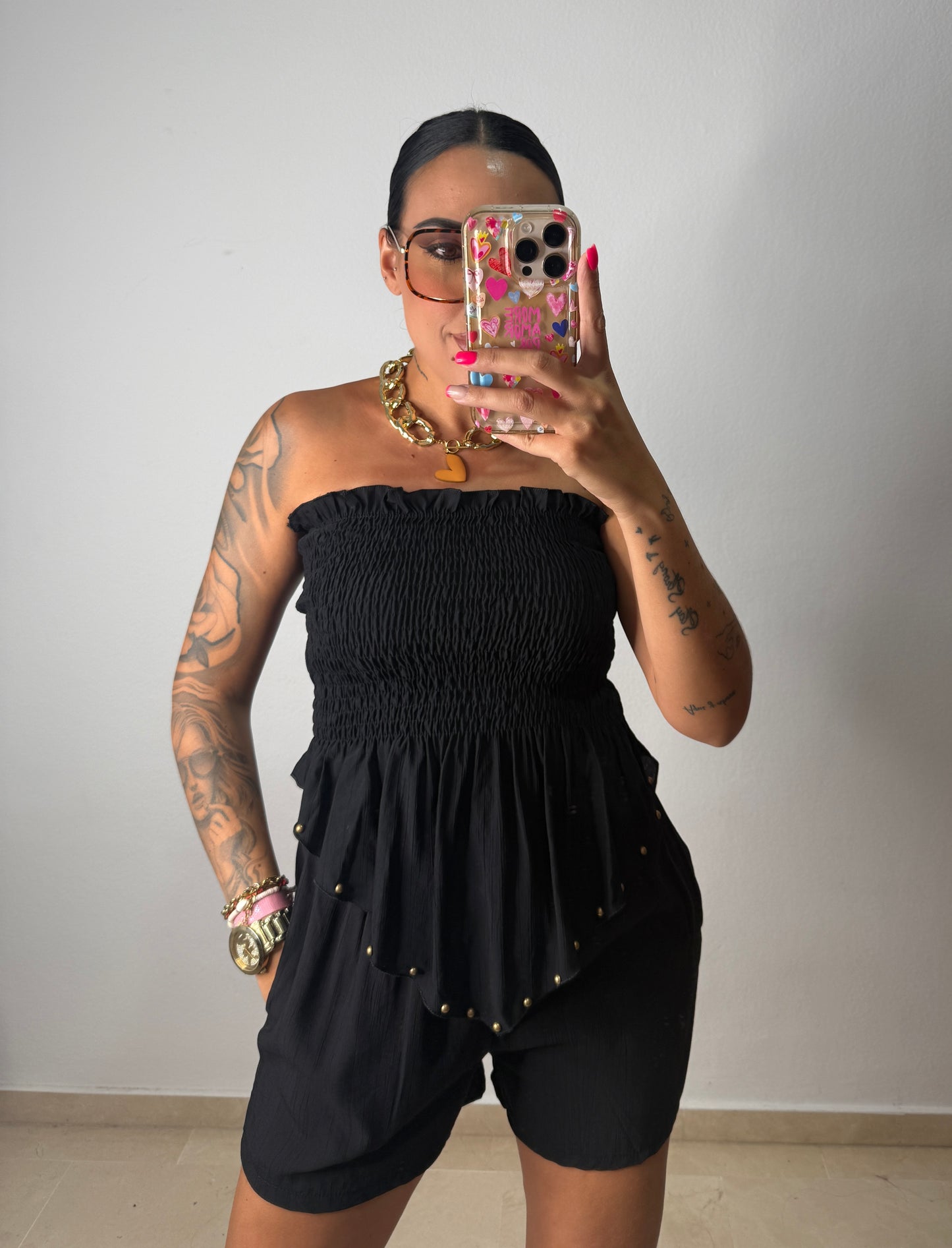 TOP PAÑUELO TACHAS