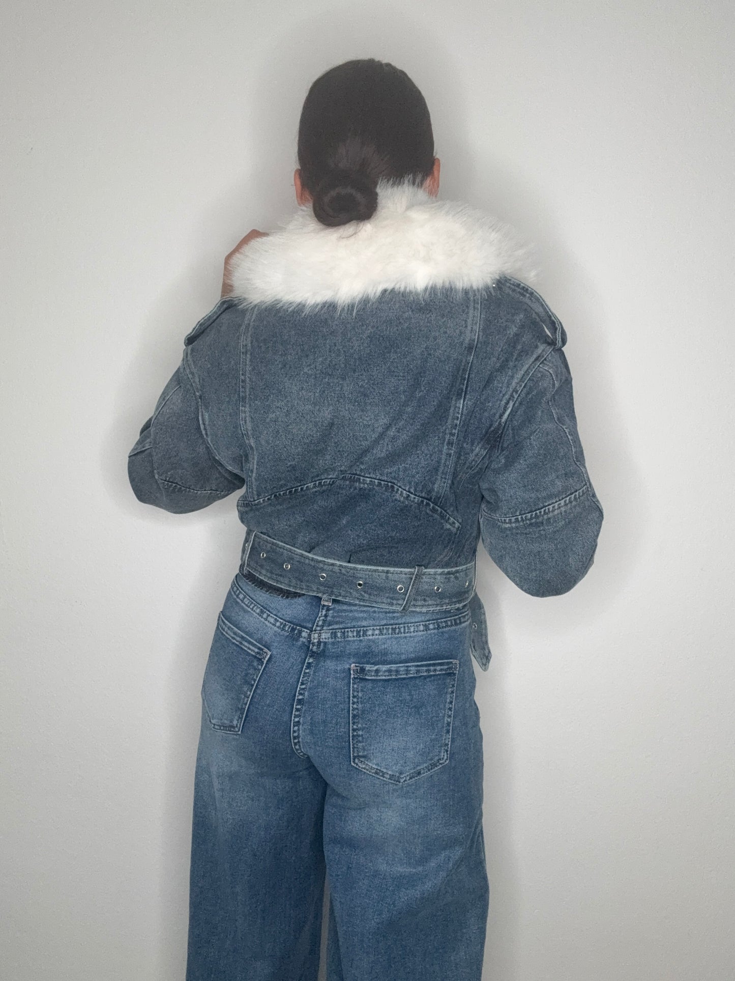 ABRIGO DENIM PELUCHE
