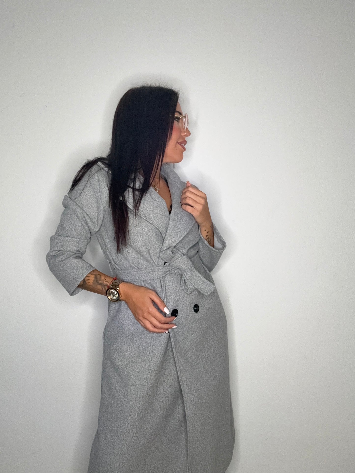 GABARDINA PAÑO GREY