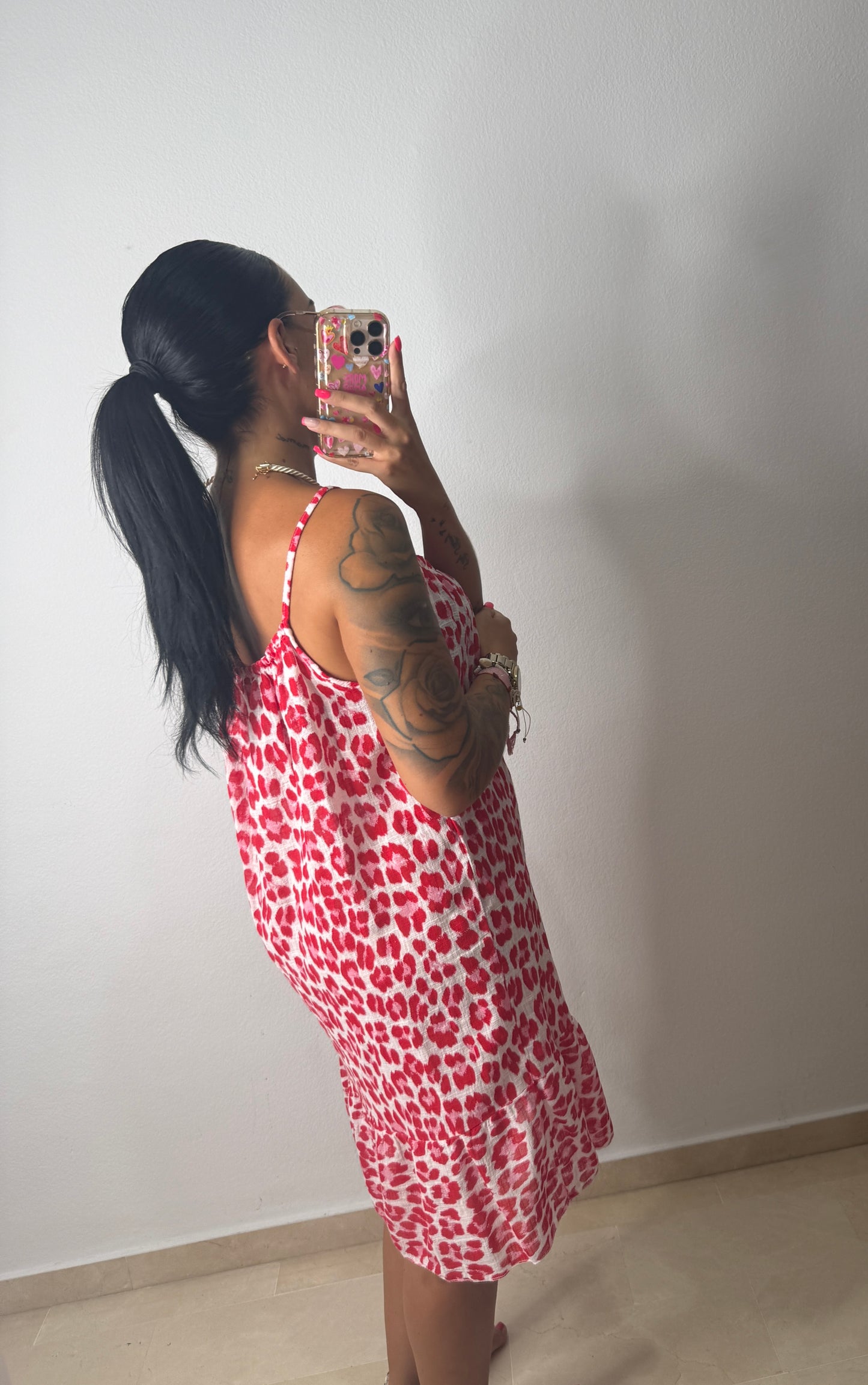 VESTIDO FLÚOR LEO RED
