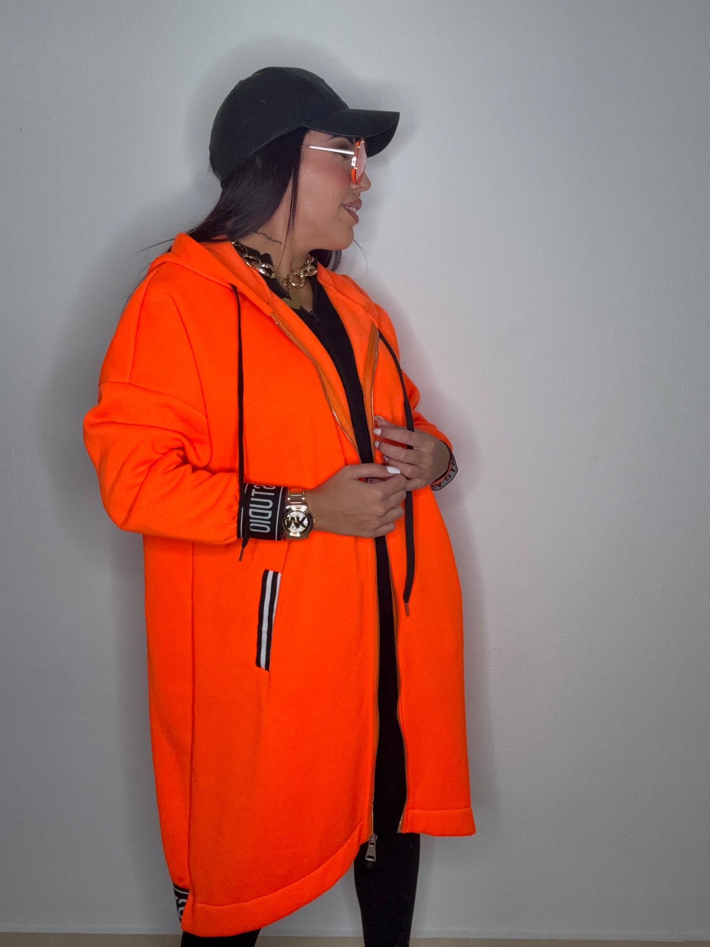CHAQUETA MAXI NEON ORANGE