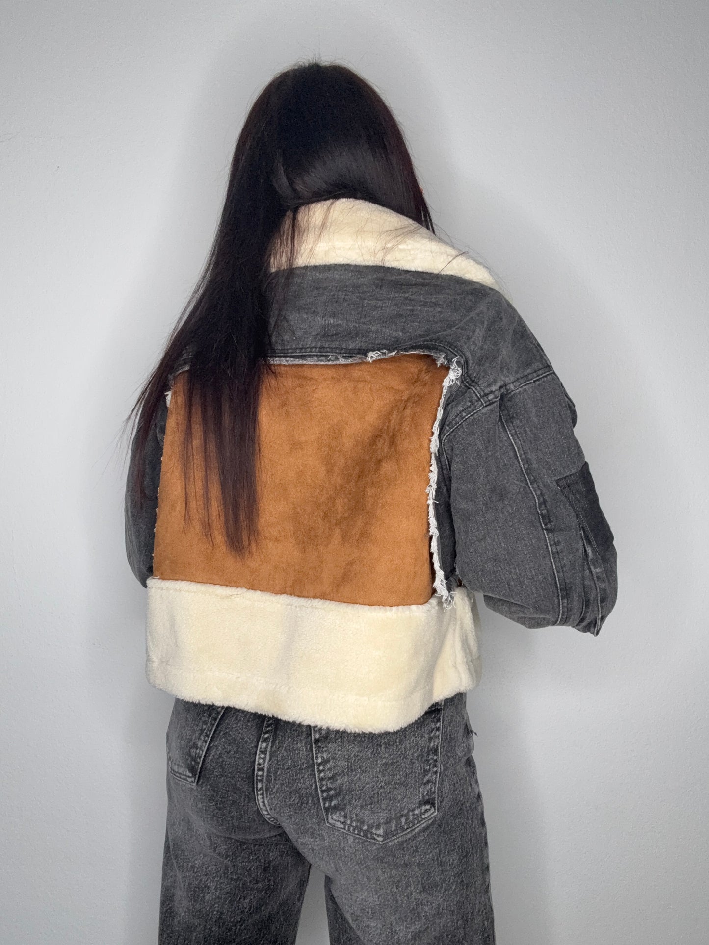 CAZADORA VINTAGE DENIM BORRE