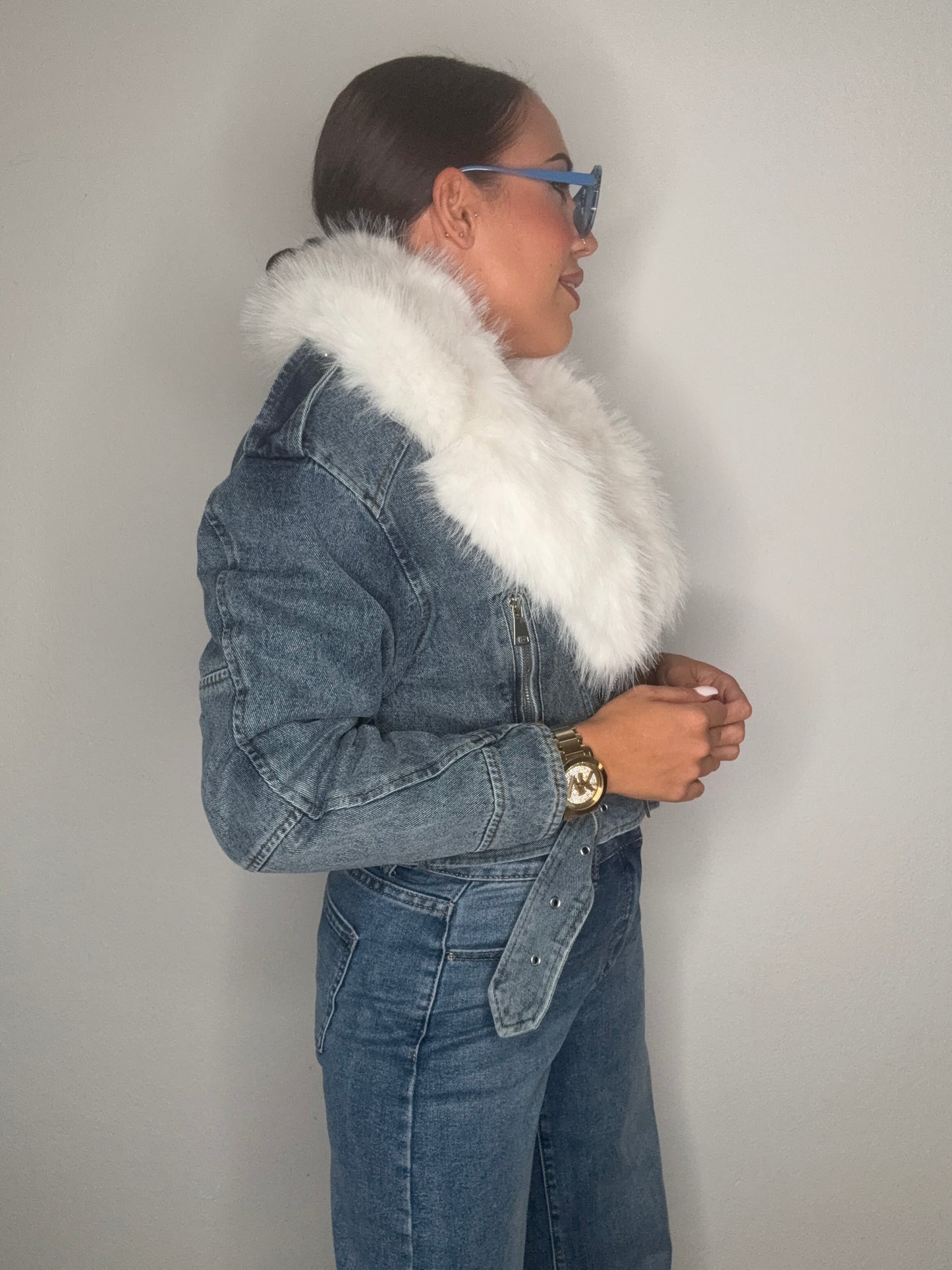 ABRIGO DENIM PELUCHE