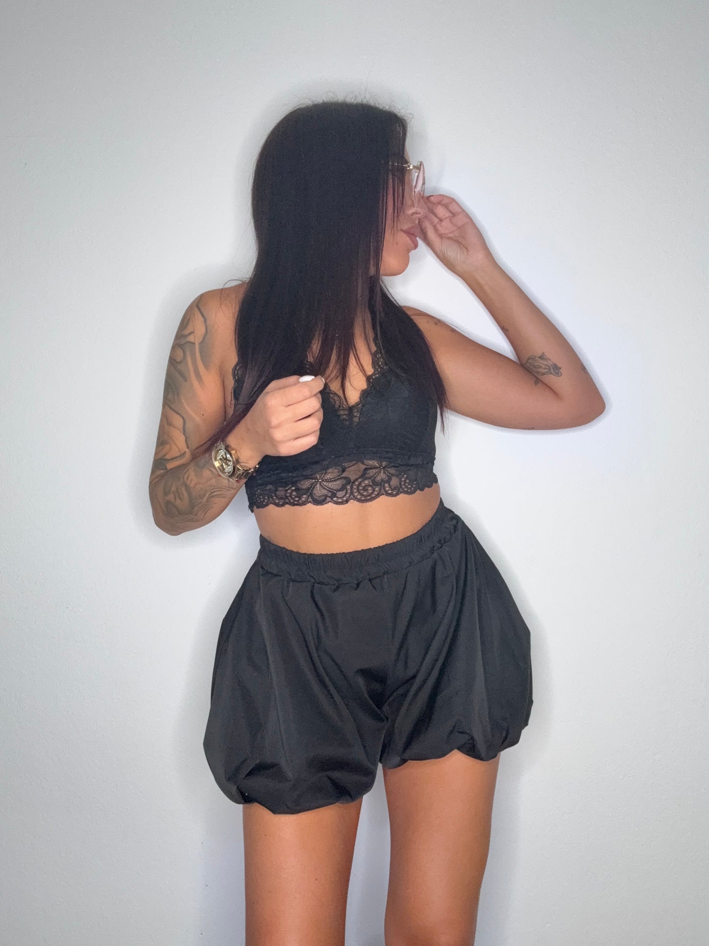 SHORT GLOBO BLACK