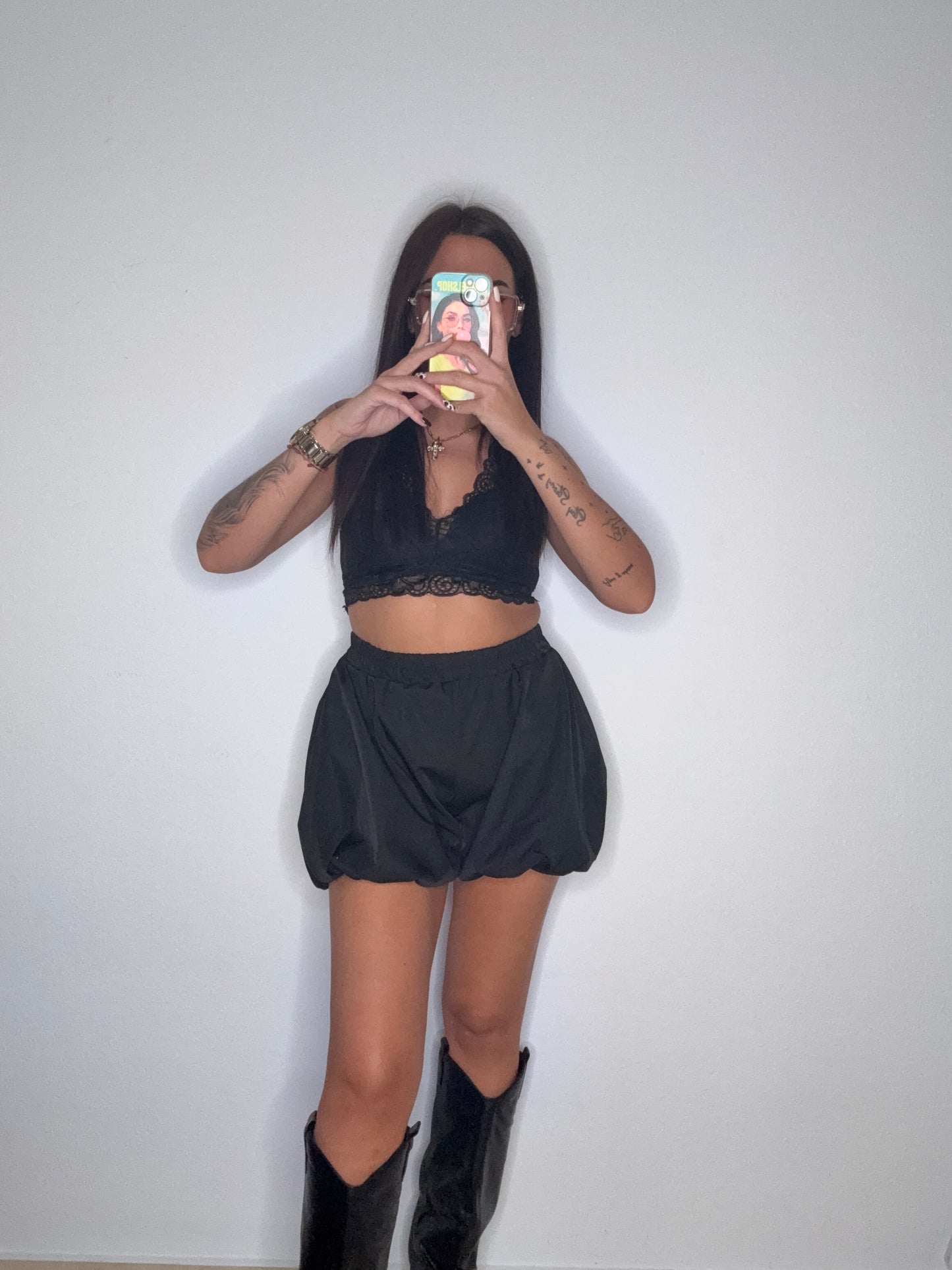 SHORT GLOBO BLACK