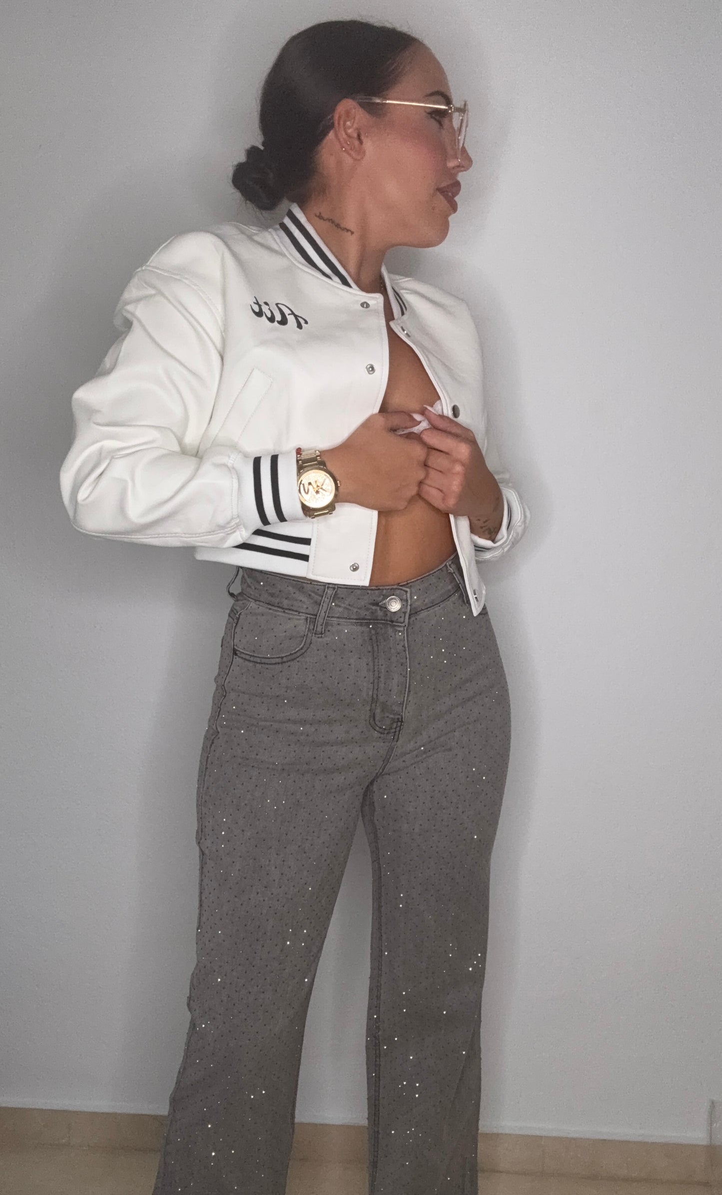 PANTALÓN SWAROVSKY GREY
