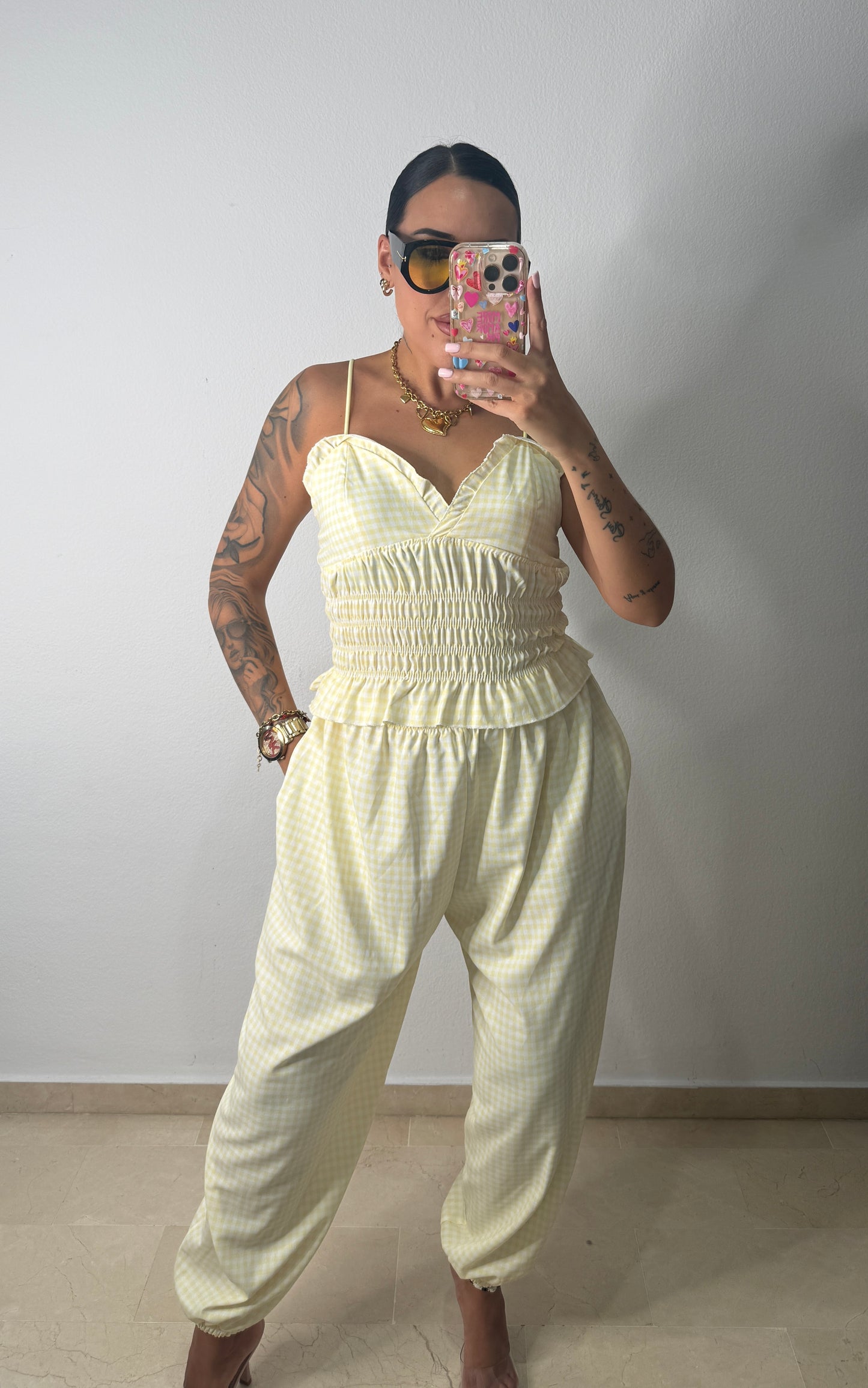 CONJUNTO VICHY YELLOW