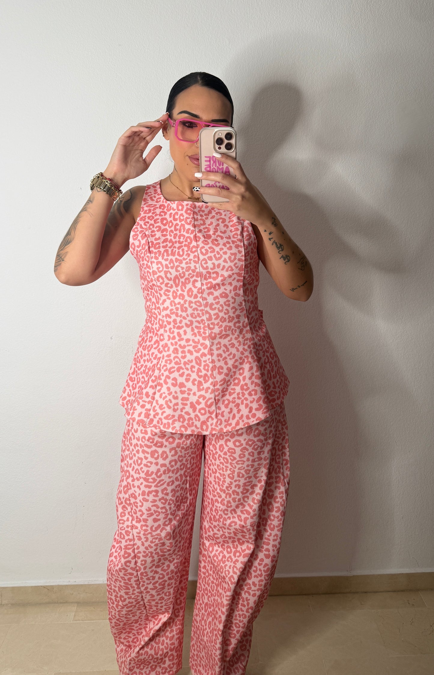 CONJUNTO DENIM LEO LAZADA PINK
