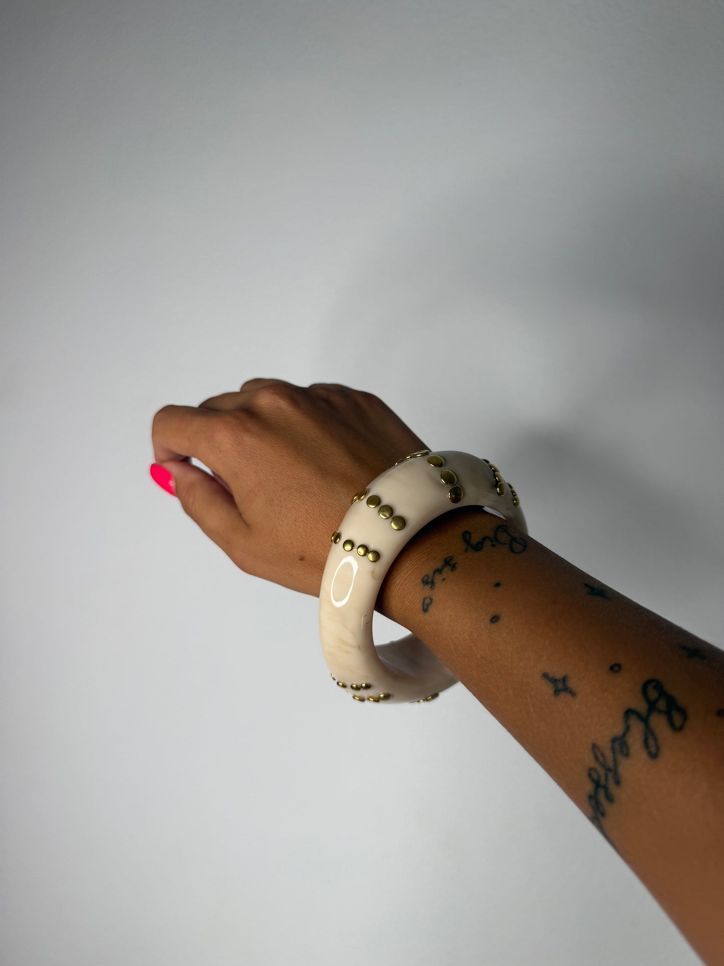 PULSERA EFECTO MARMOL BEIGE