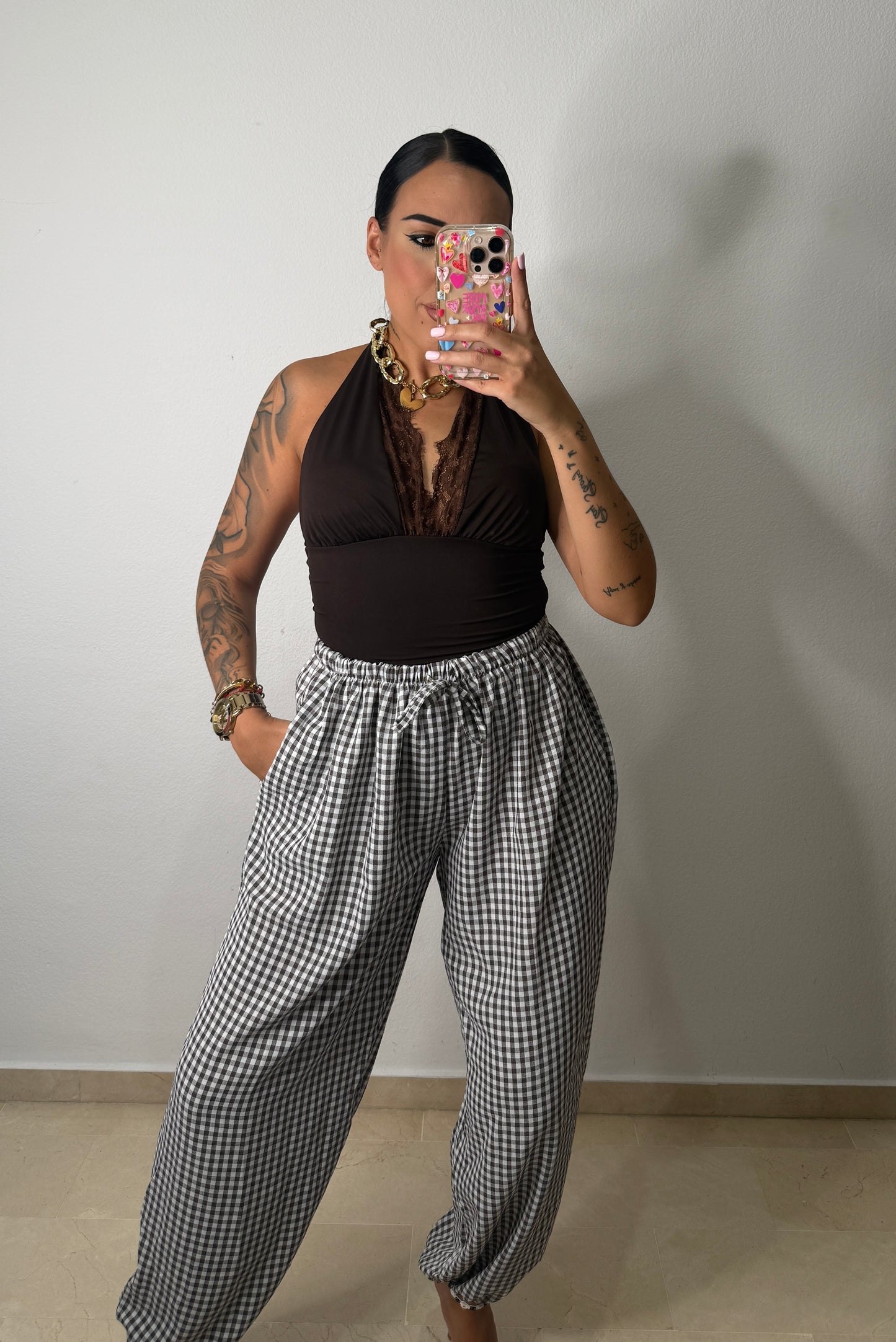 PANTALÓN BOMBACHO VICHY CHOCÓ