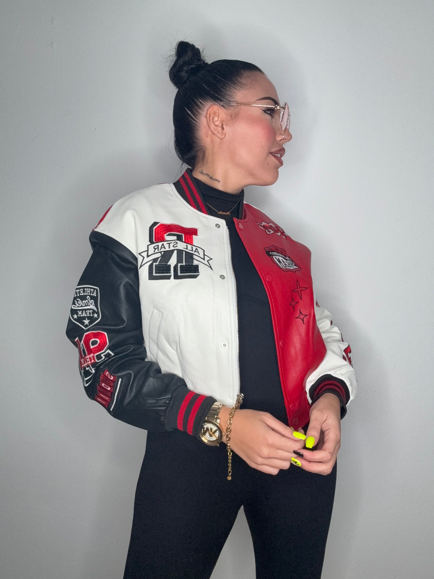 BOMBER EXCLUSIVA TRICOLOR ROJA