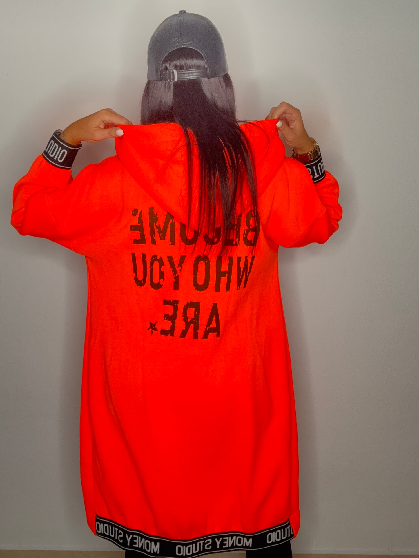 CHAQUETA MAXI NEON ORANGE