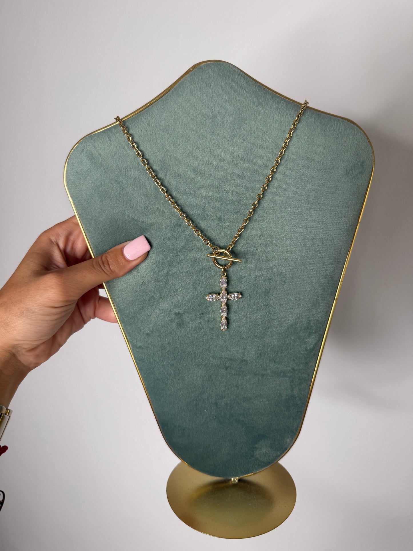 COLLAR CROSS ACERO