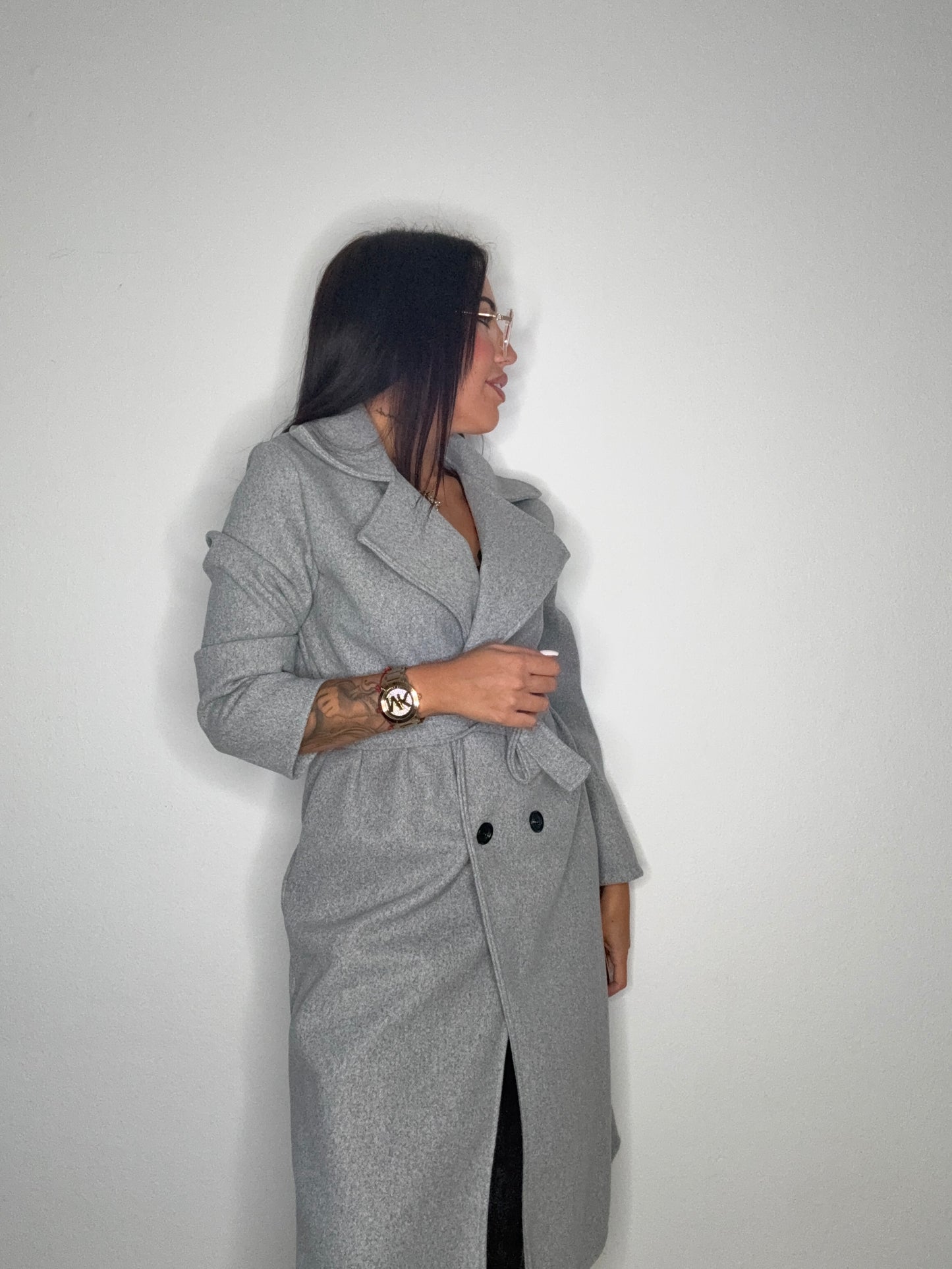 GABARDINA PAÑO GREY