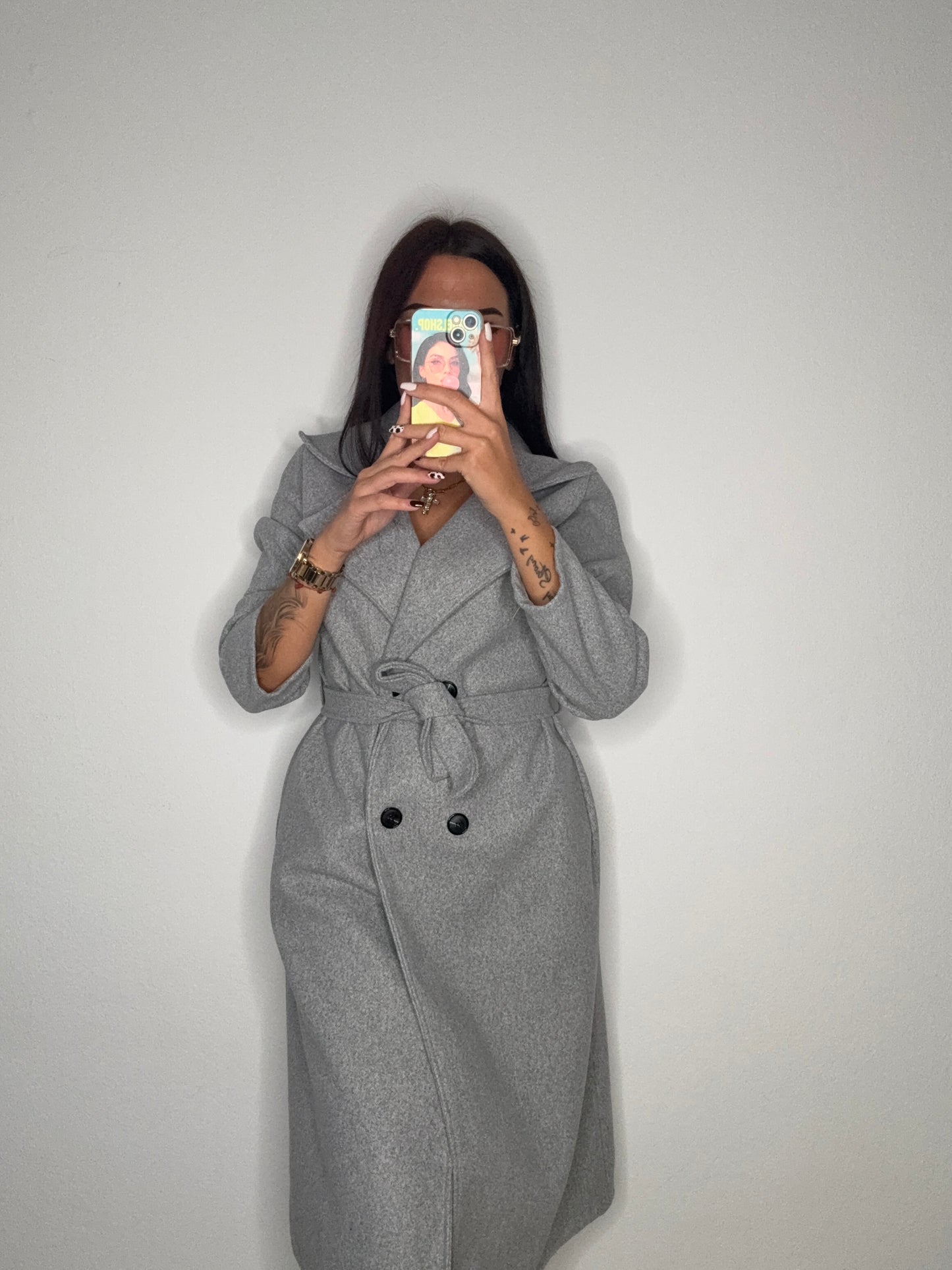 GABARDINA PAÑO GREY