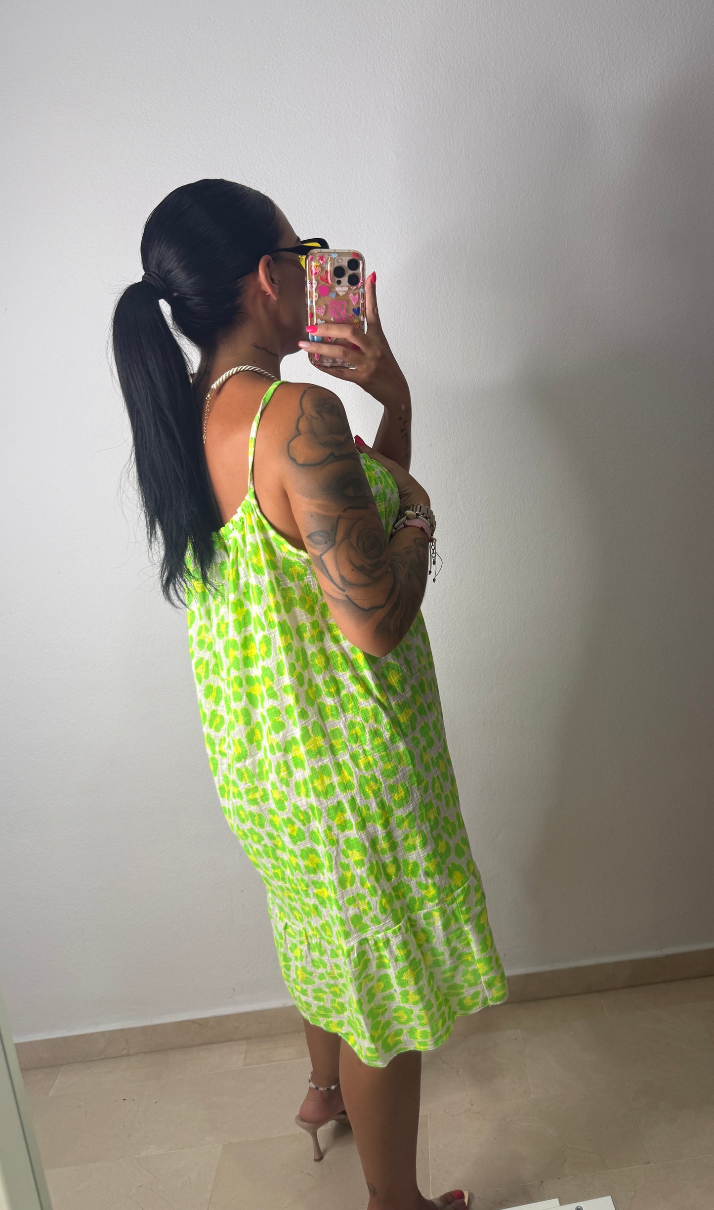 VESTIDO FLÚOR LEO GREEN