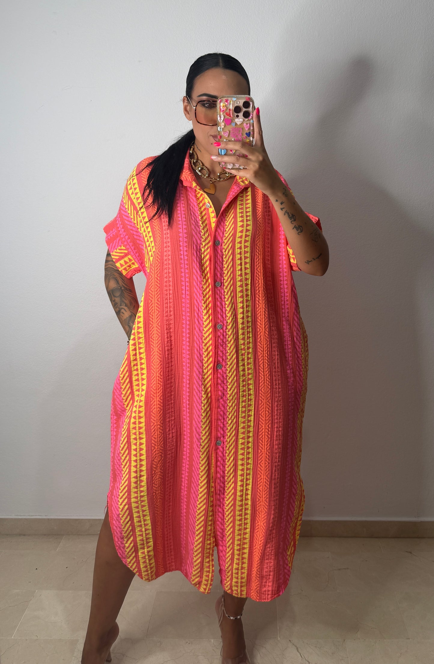 VESTIDO CAMISERO ÉTNICO FLÚOR