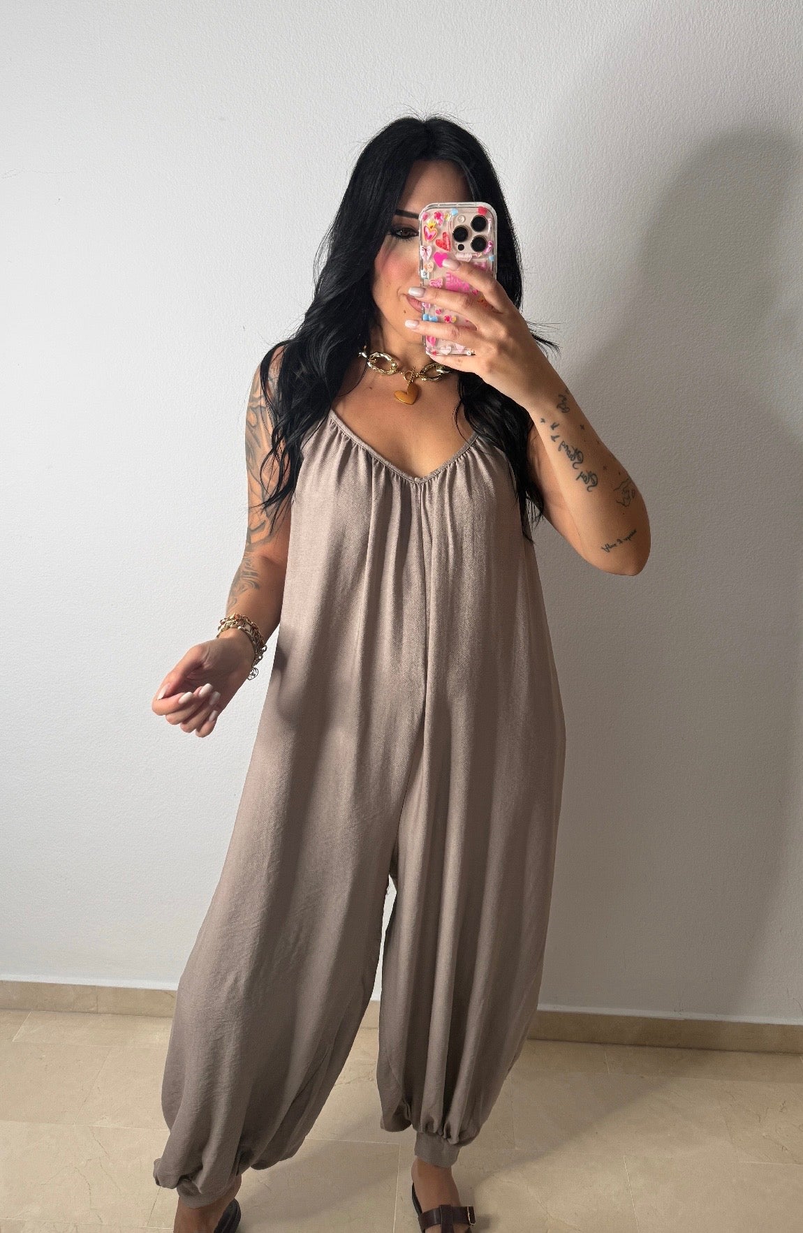 MONO BAGGY BOMBACHO TAUPE