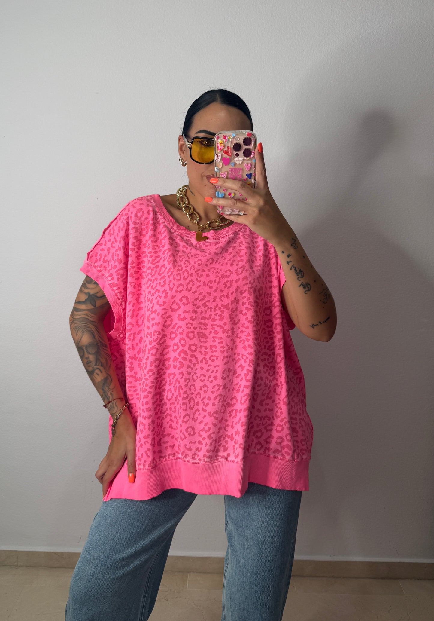 SUDADERA FLÚOR NAGAEL PINK