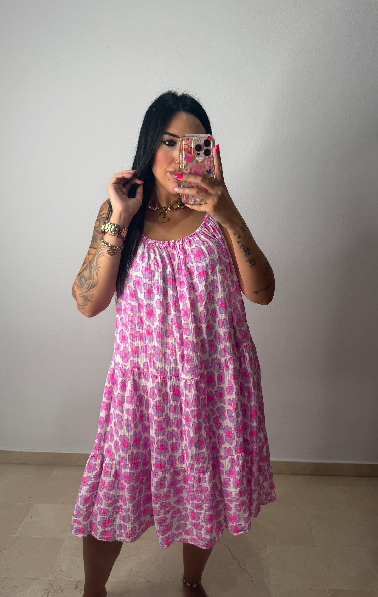 VESTIDO NEON LEO LILAC