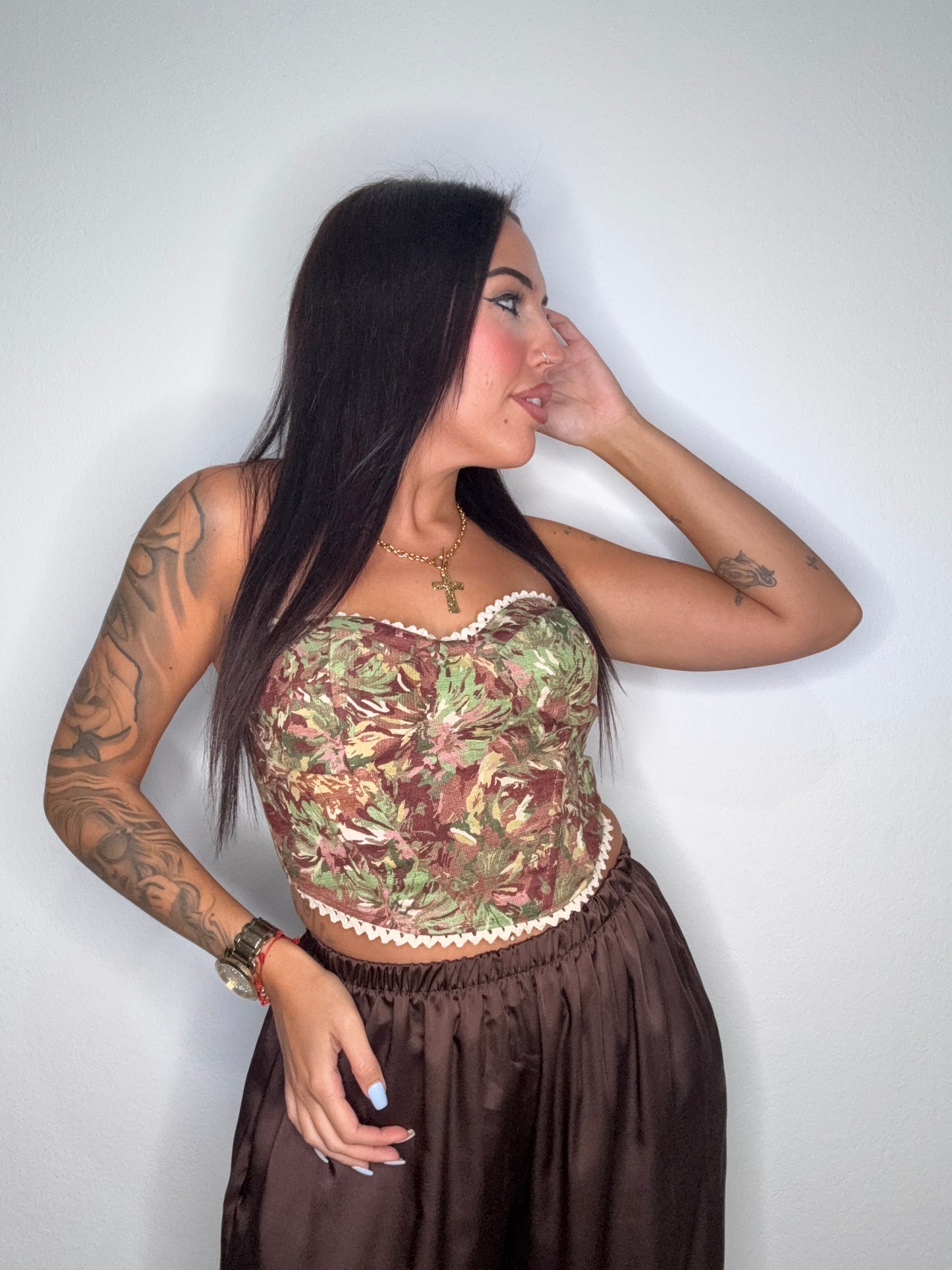 CORSET ESTAMPADO BROWN