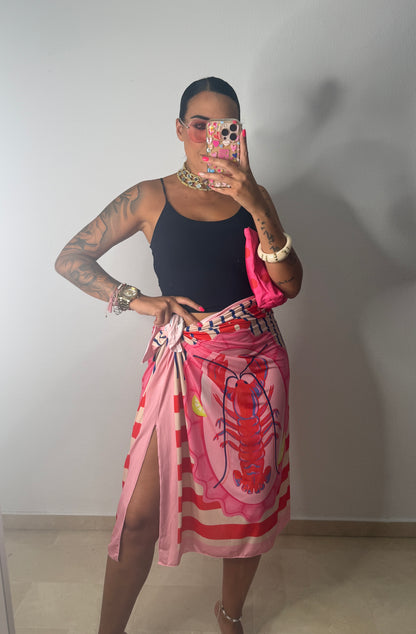 FALDA PAREO MIDI CRAB