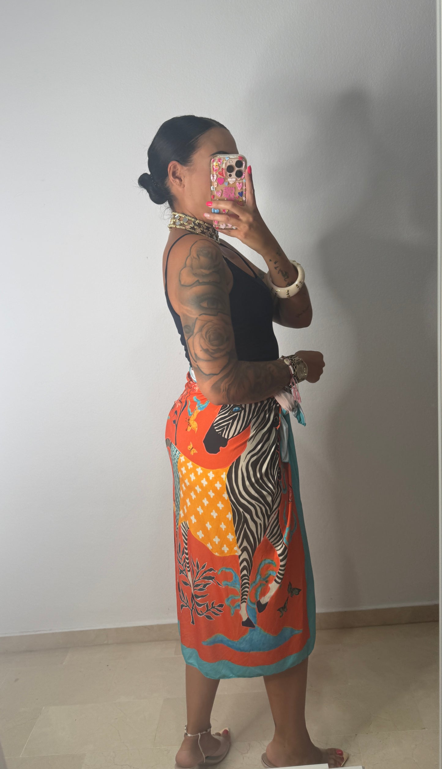 FALDA PAREO MIDI ZEBRA