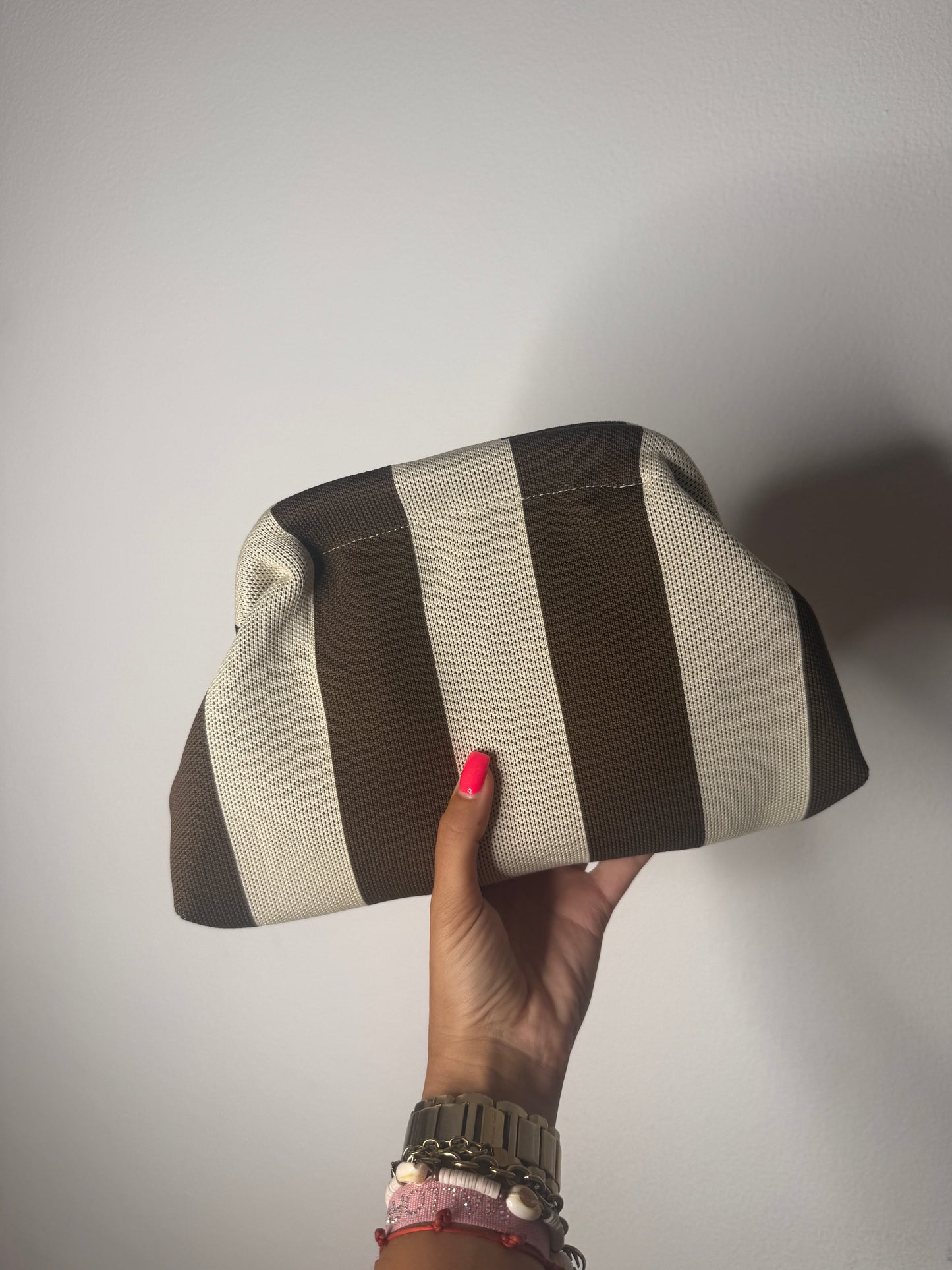 CLUTCH BEIGE ND BROWN