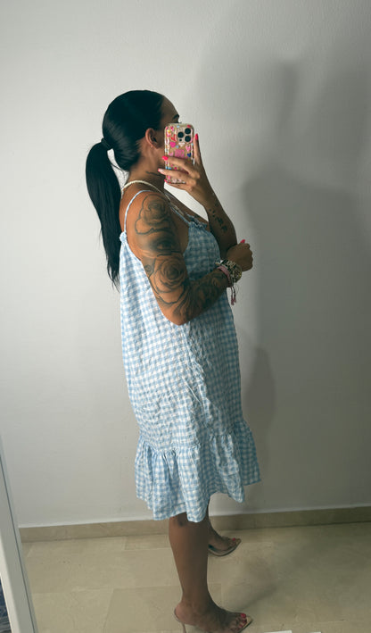 VESTIDO VICHY BABY BLUE