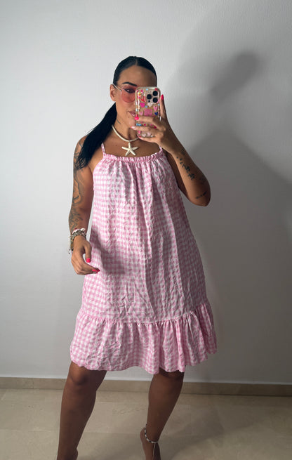 VESTIDO VICHY BABY PINK