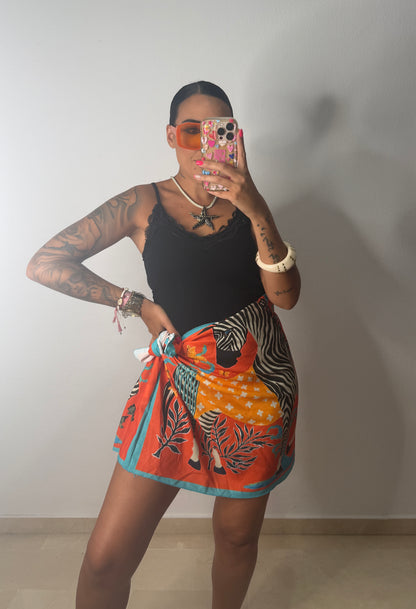 FALDA PAREO SHORT ZEBRA