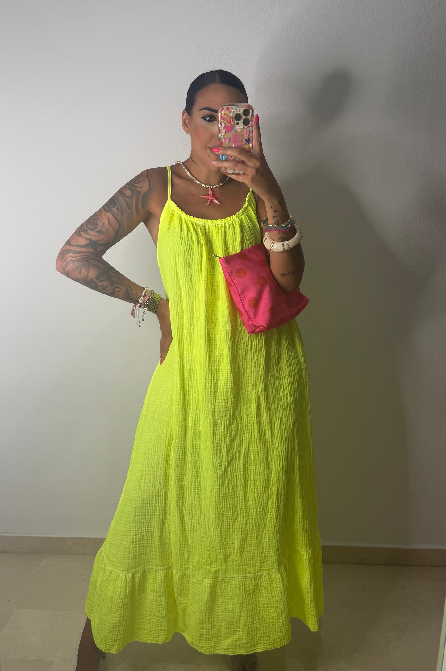 VESTIDO MENORCA FLÚOR YELLOW