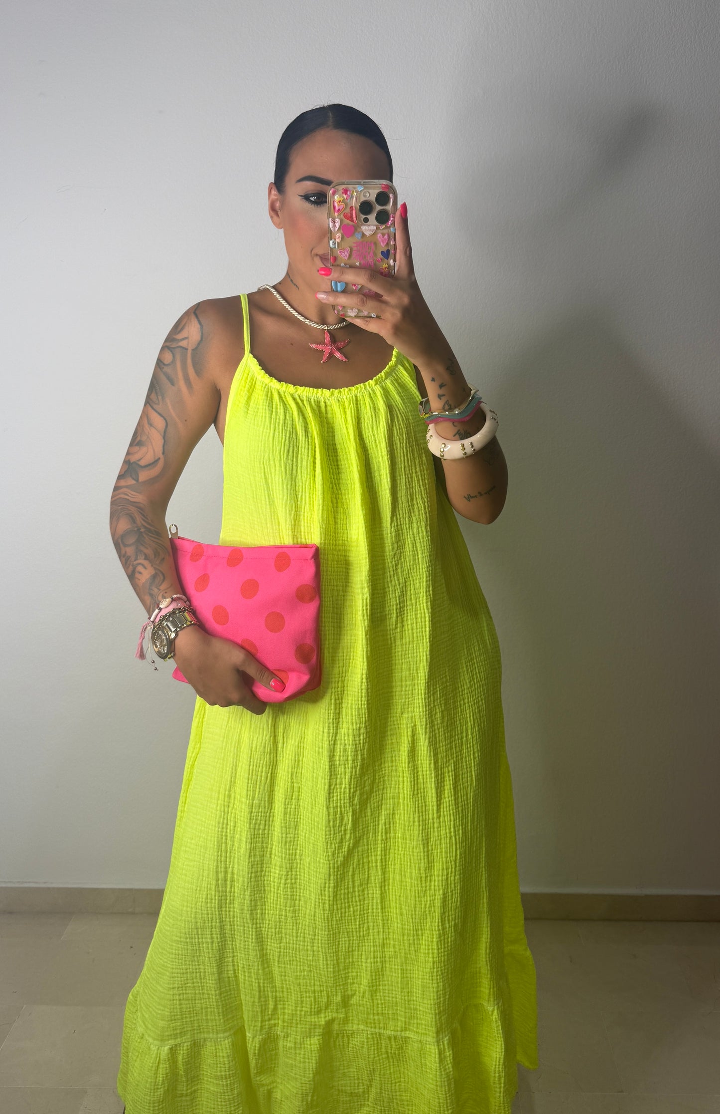 VESTIDO MENORCA FLÚOR YELLOW