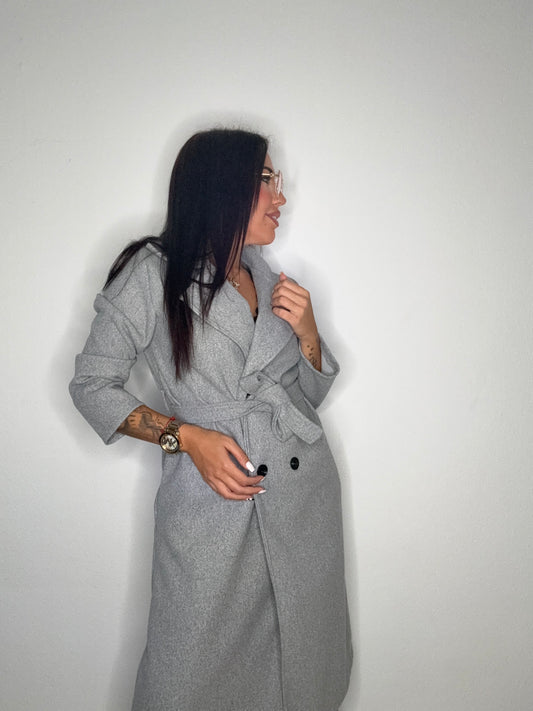 GABARDINA PAÑO GREY