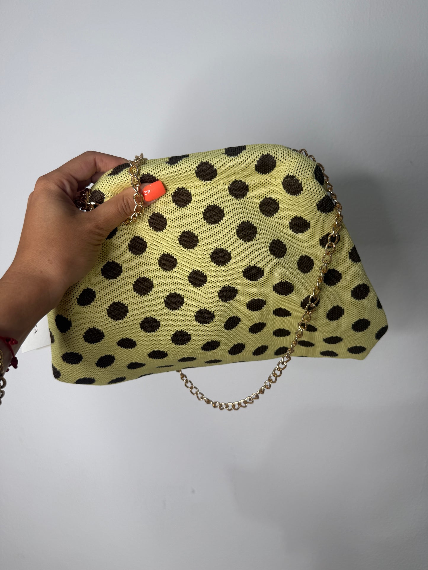 CLUTCH POLKA DOT YELLOW