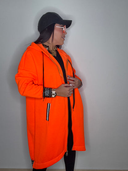 CHAQUETA MAXI NEON ORANGE