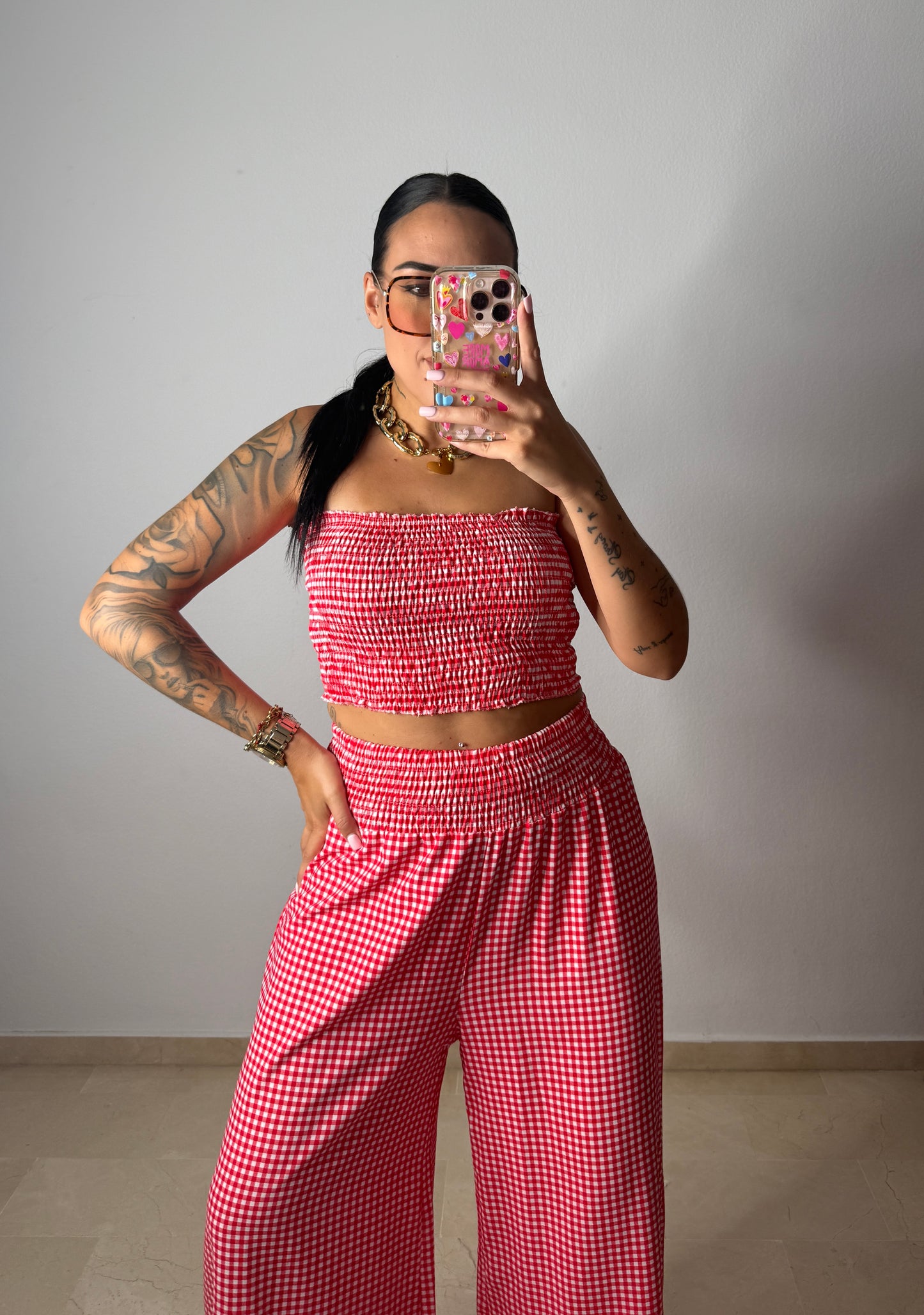 CONJUNTO VICHY RED
