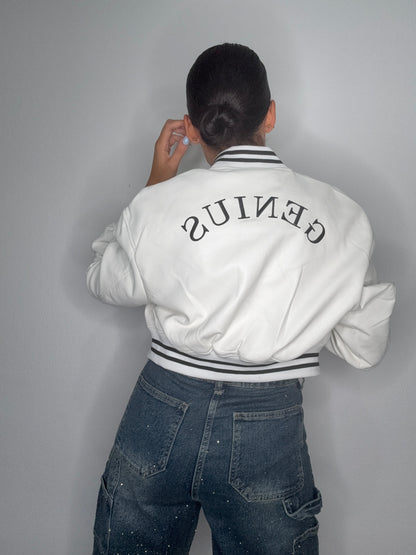 BOMBER DETAILS WHITE