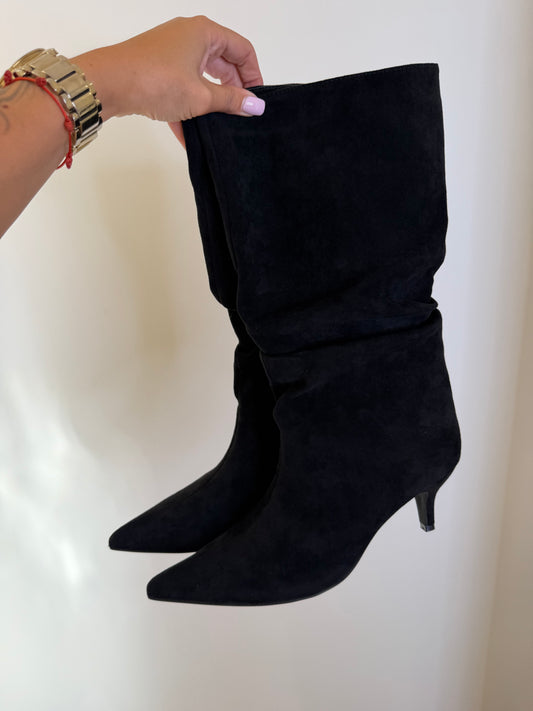 BOTA FRUNCE KITTEN BLACK