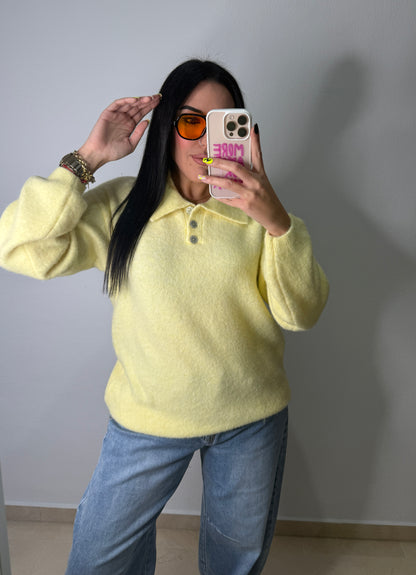 JERSEY POLO AMARILLO PASTEL