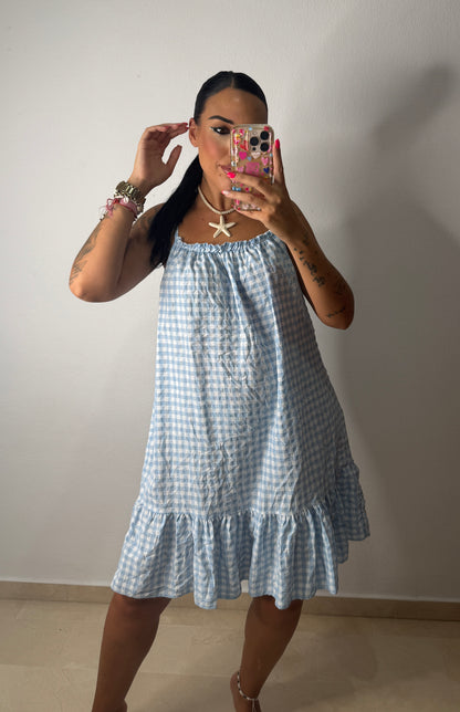 VESTIDO VICHY BABY BLUE