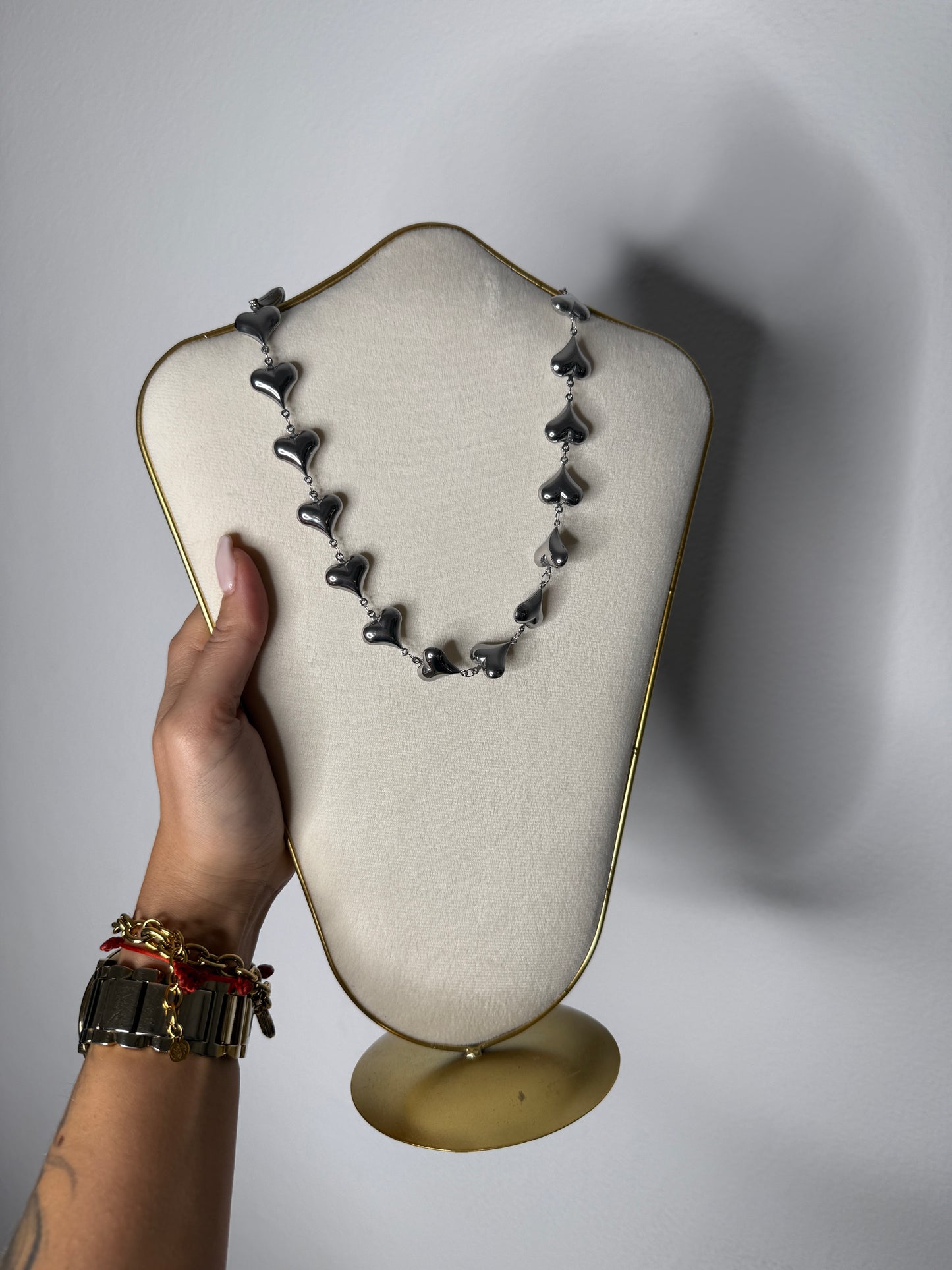 COLLAR CORAZÓN PLATEADO