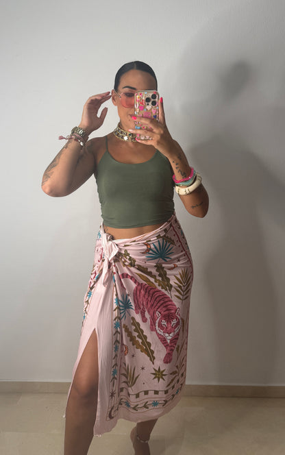 FALDA PAREO MIDI LEO