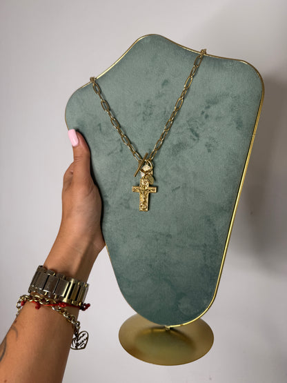 COLLAR CROSS ACERO