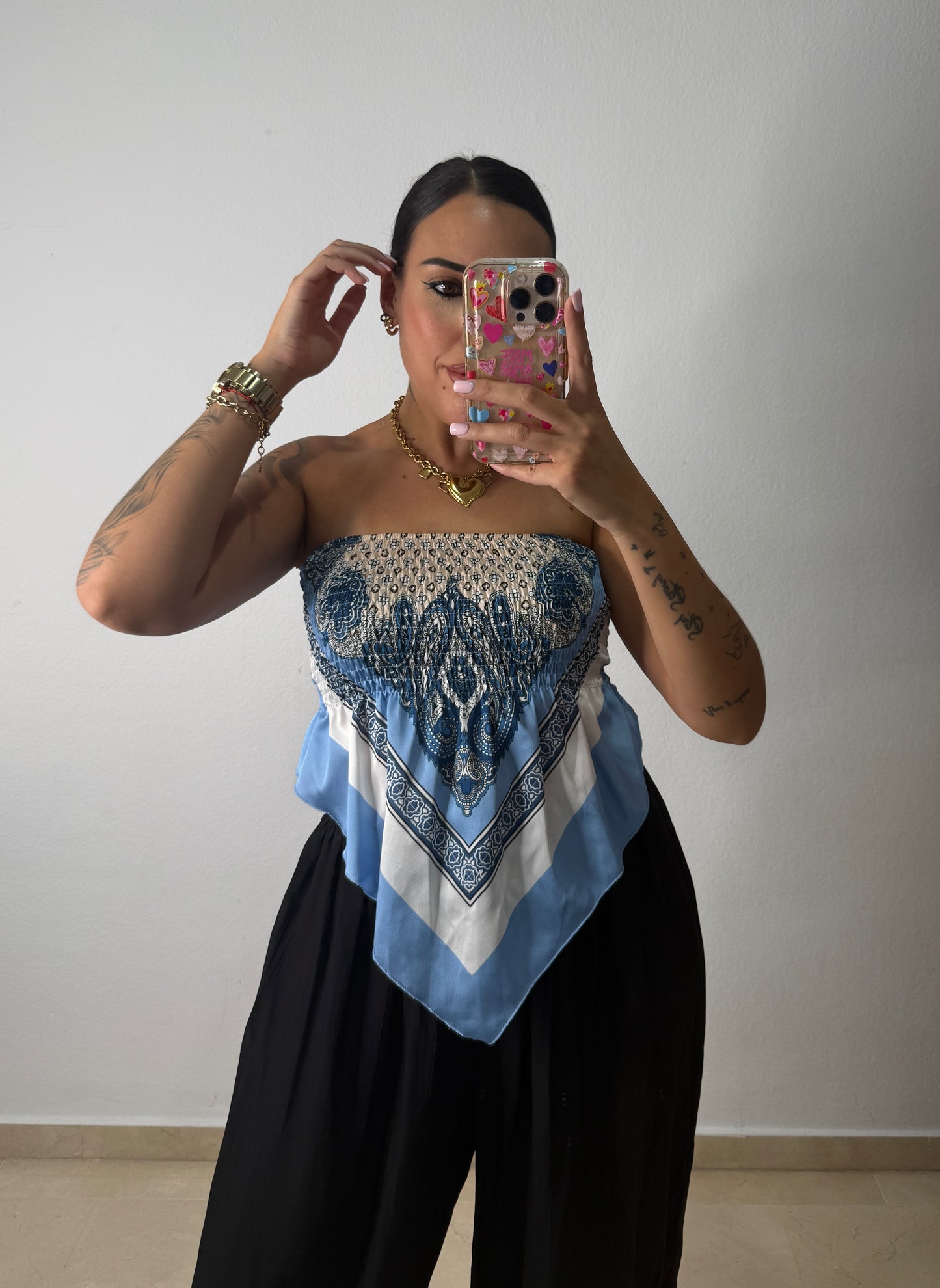 TOP PAÑUELO BLUE