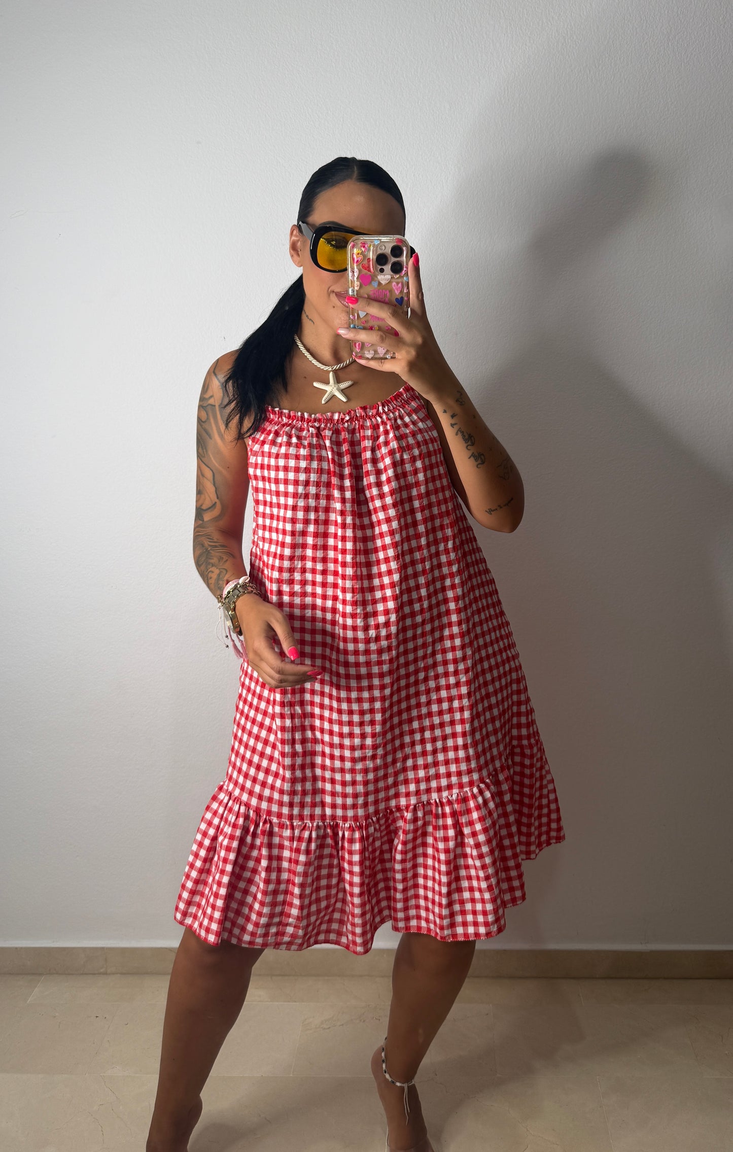 VESTIDO VICHY RED