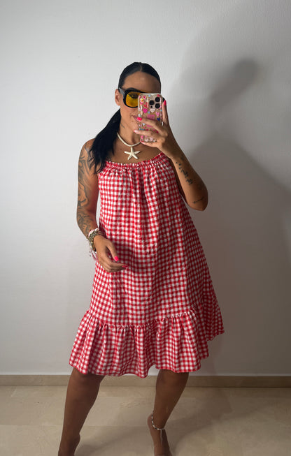 VESTIDO VICHY RED
