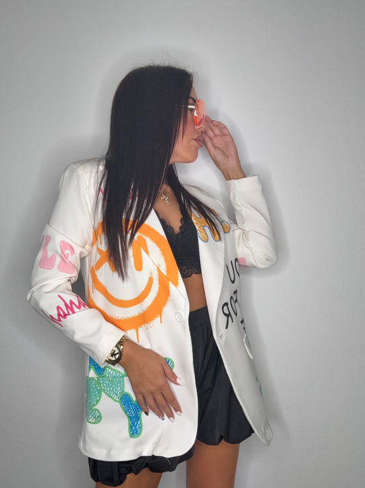 BLAZER EMOJI WHITE