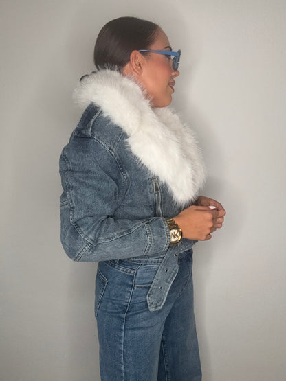 ABRIGO DENIM PELUCHE