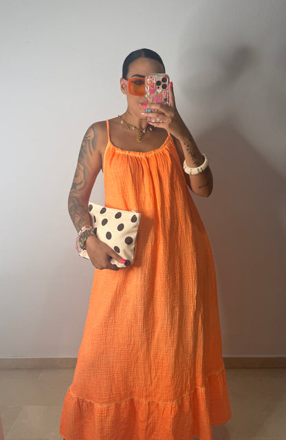 VESTIDO MENORCA FLÚOR ORANGE